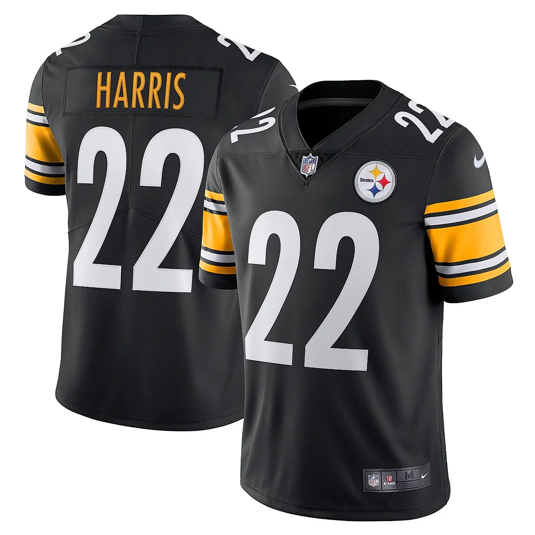 Zennovawear Men's Pittsburgh Steelers Najee Harris Black Vapor Limited Jersey