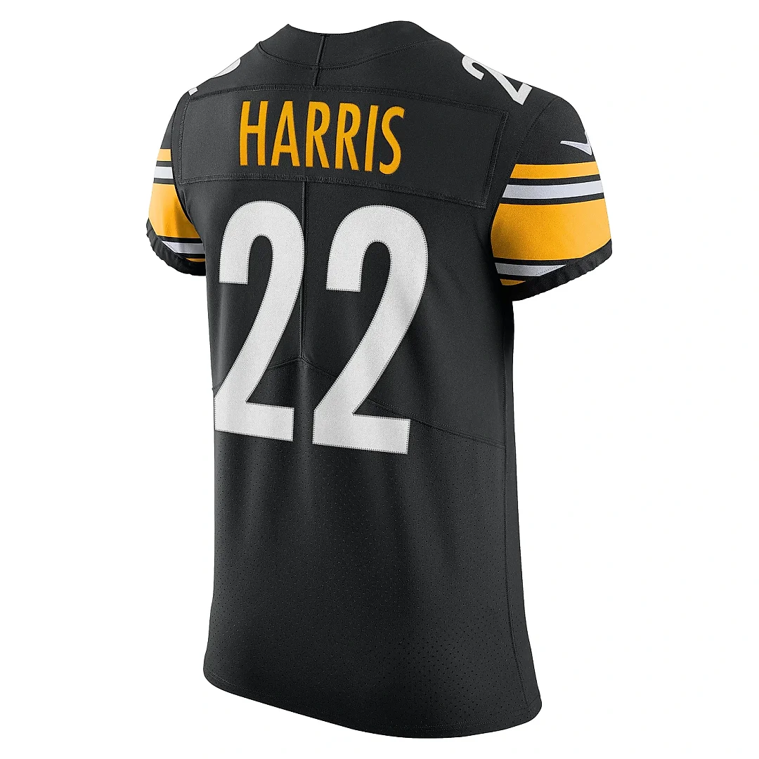 Zennovawear Men's Pittsburgh Steelers Najee Harris Black Vapor Elite Jersey