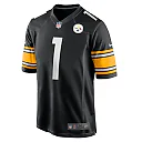 Zennovawear Men's Pittsburgh Steelers Number 1 Dad Black Game Jersey