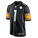 Zennovawear Men's Pittsburgh Steelers Number 1 Groom Black Game Jersey