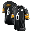 Zennovawear Men's Pittsburgh Steelers Patrick Queen Black Game Player Jersey