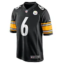 Zennovawear Men's Pittsburgh Steelers Patrick Queen Black Game Player Jersey