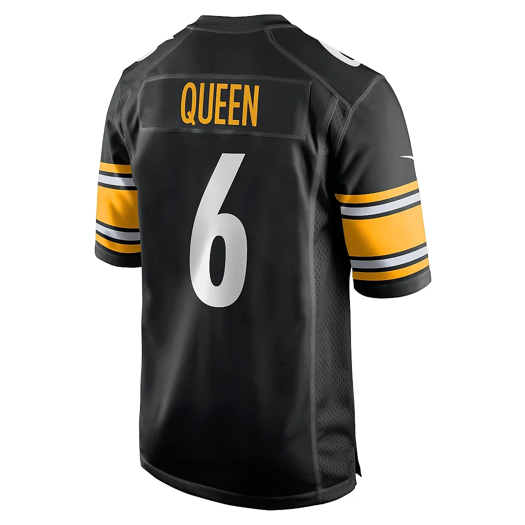 Zennovawear Men's Pittsburgh Steelers Patrick Queen Black Game Jersey
