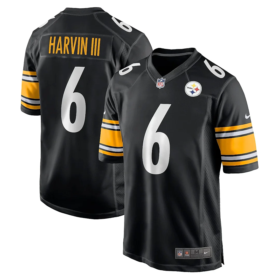 Zennovawear Men's Pittsburgh Steelers Pressley Harvin III Black Game Jersey