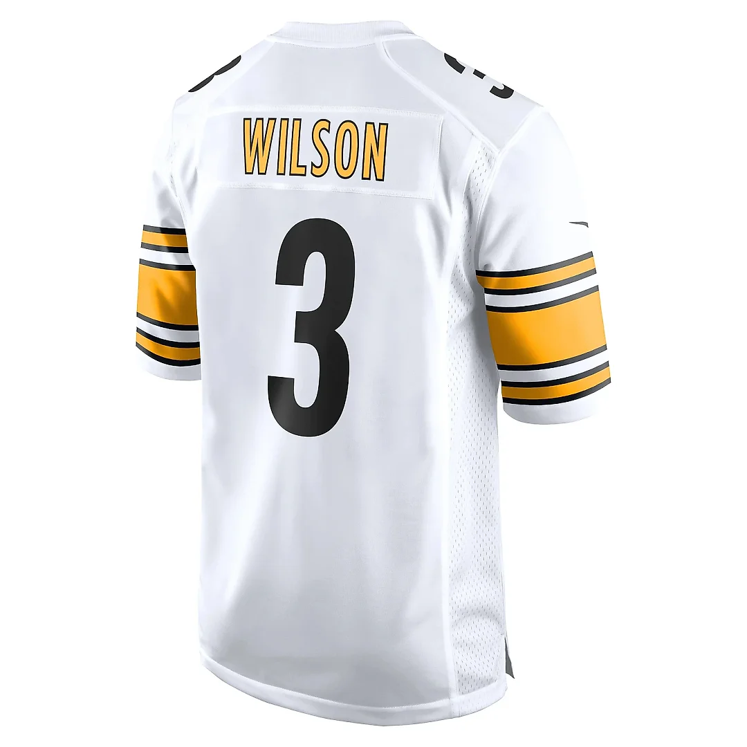 Zennovawear Men's Pittsburgh Steelers Russell Wilson White White Game Jersey
