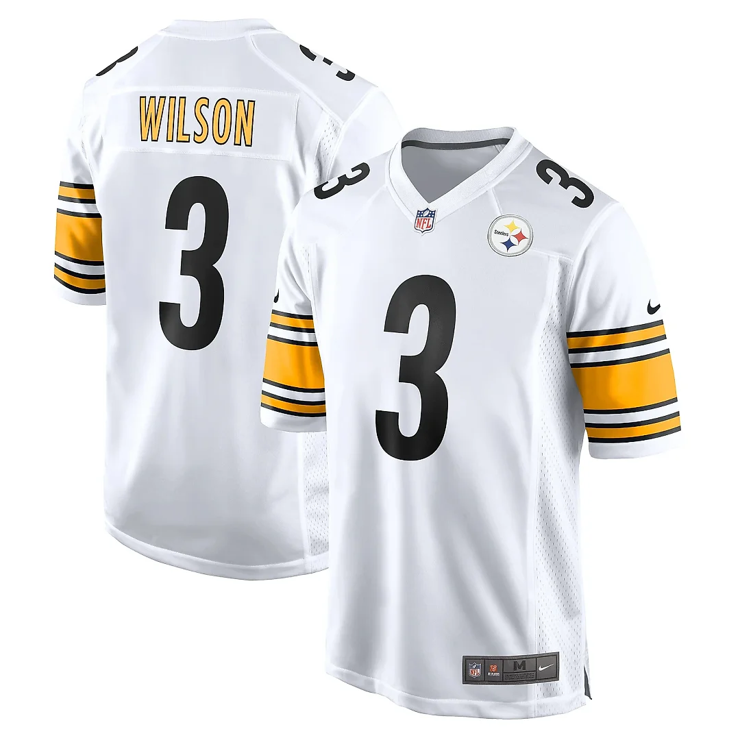 Zennovawear Men's Pittsburgh Steelers Russell Wilson White White Game Jersey