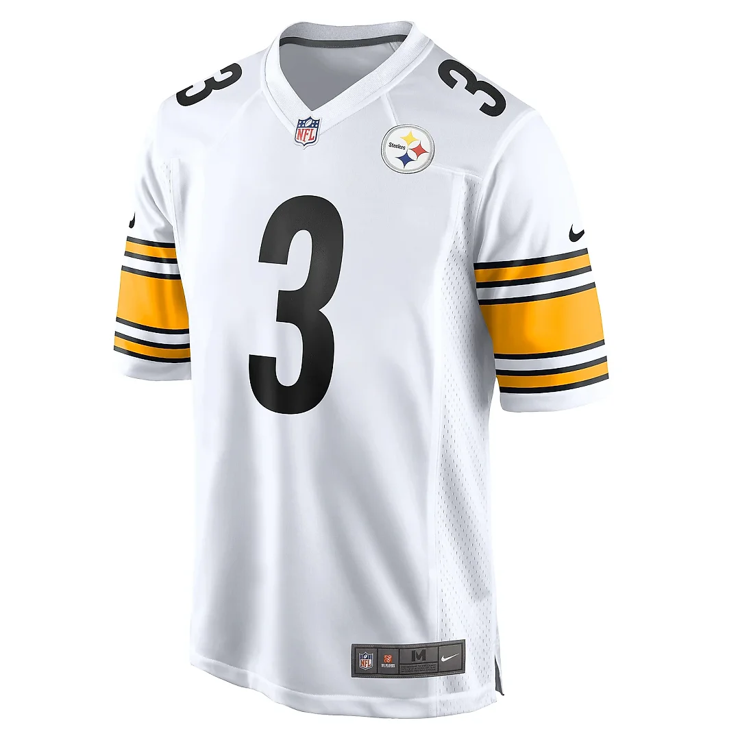 Zennovawear Men's Pittsburgh Steelers Russell Wilson White White Game Jersey