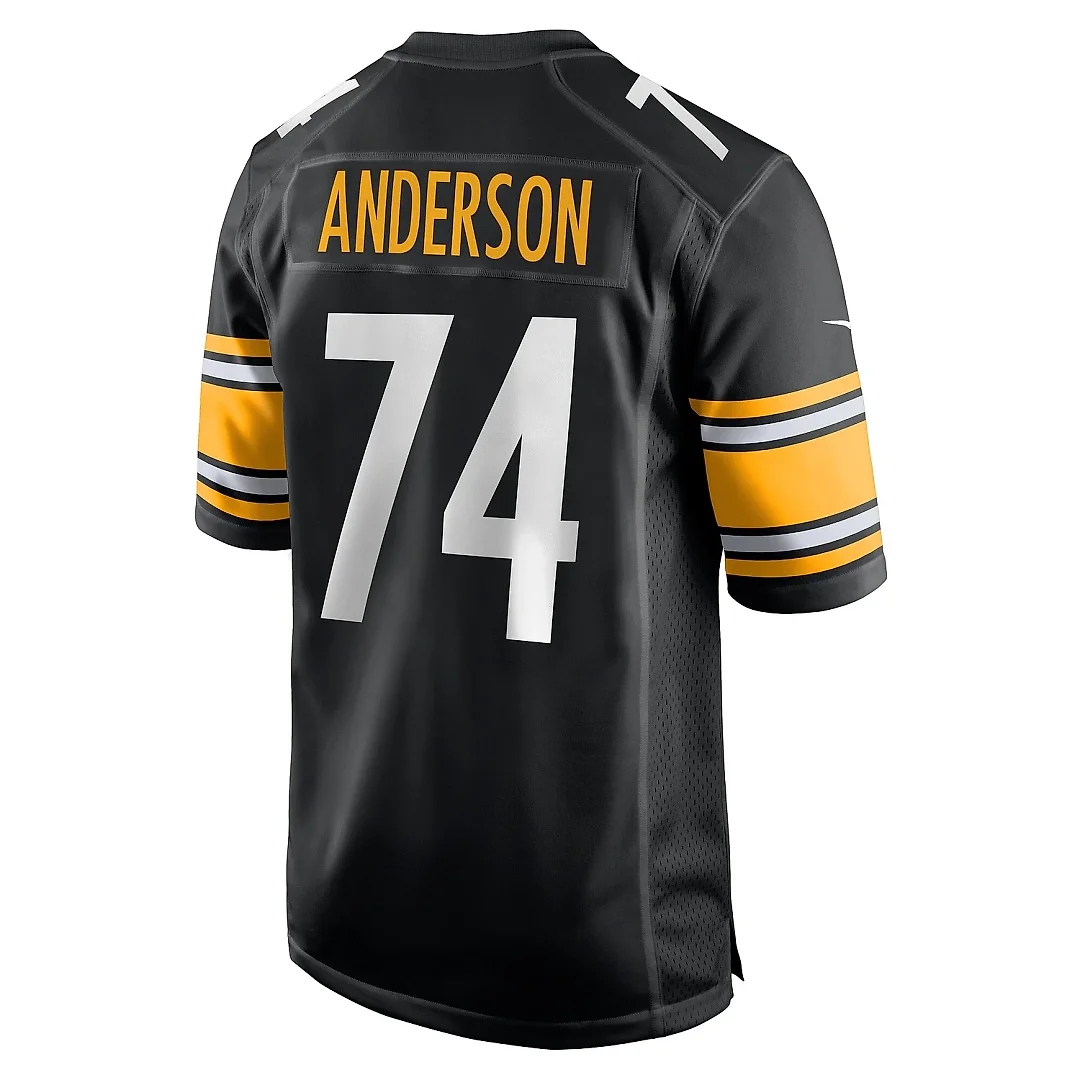 Zennovawear Men's Pittsburgh Steelers Spencer Anderson Black Game Jersey