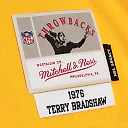Zennovawear Men's Pittsburgh Steelers Terry Bradshaw Mitchell & Ness Black/Gold 1976 Split Legacy Jersey