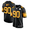 Zennovawear Men's Pittsburgh Steelers T.J. Watt Black Alternate Game Jersey
