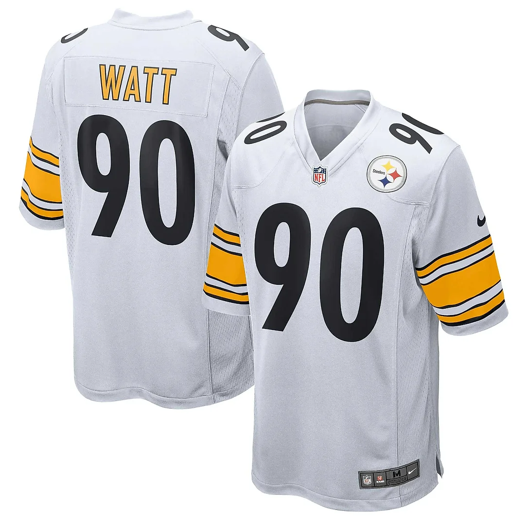Zennovawear Men's Pittsburgh Steelers T.J. Watt White Game Jersey