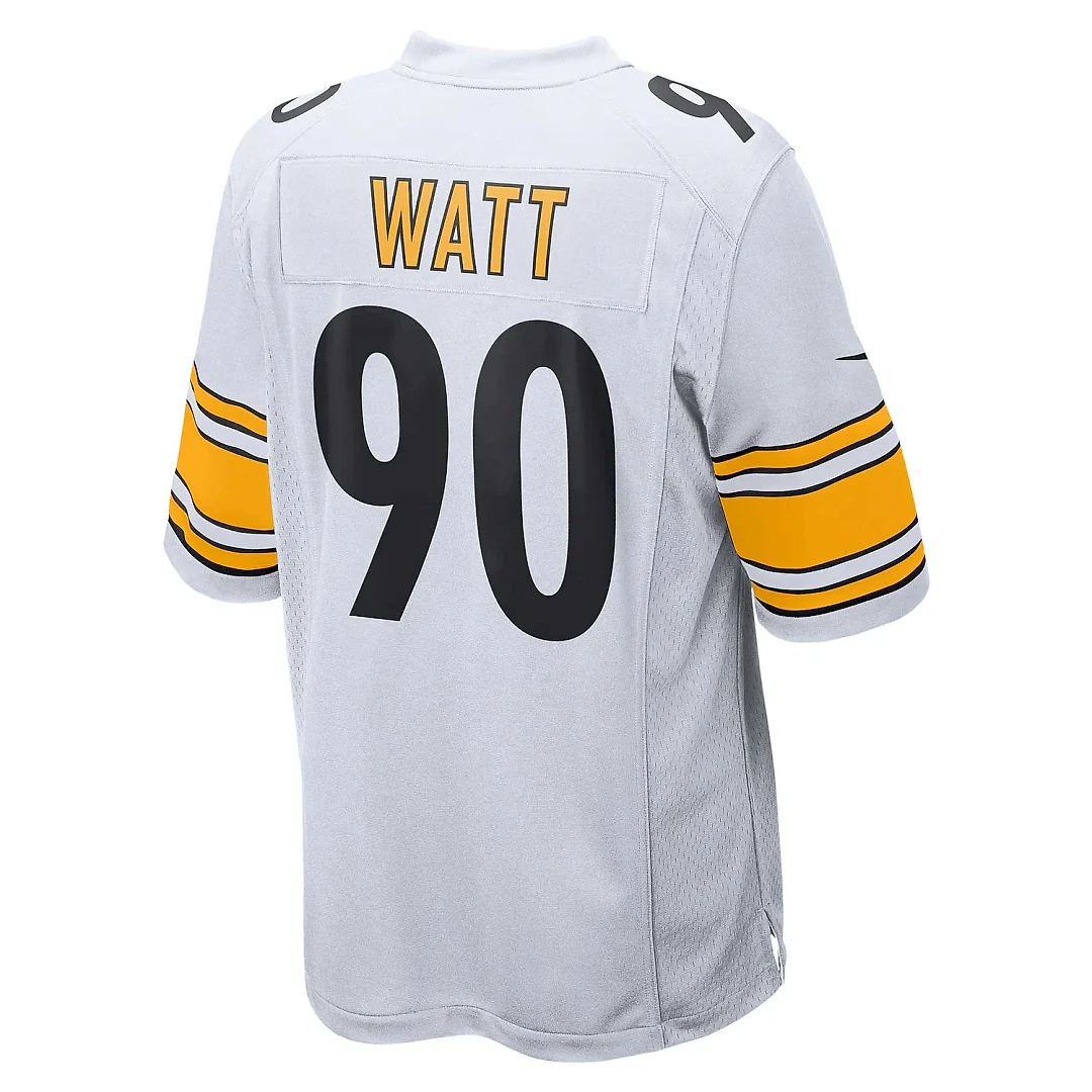 Zennovawear Men's Pittsburgh Steelers T.J. Watt White Game Jersey