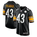 Zennovawear Men's Pittsburgh Steelers Troy Polamalu Black Retired Player Game Jersey