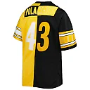 Zennovawear Men's Pittsburgh Steelers Troy Polamalu Mitchell & Ness Black/Gold Big & Tall Split Legacy Retired Player Jersey