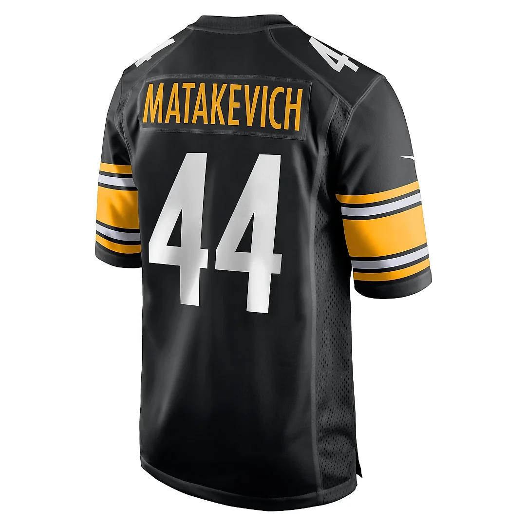 Zennovawear Men's Pittsburgh Steelers Tyler Matakevich Black Game Jersey