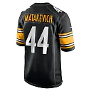 Zennovawear Men's Pittsburgh Steelers Tyler Matakevich Black Game Jersey