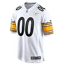 Zennovawear Men's Pittsburgh Steelers White Game Custom Jersey