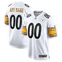 Zennovawear Men's Pittsburgh Steelers White Game Custom Jersey