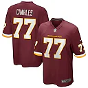 Zennovawear Men's Saahdiq Charles Washington Football Team Burgundy Game Player Jersey