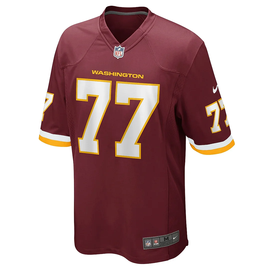 Zennovawear Men's Saahdiq Charles Washington Football Team Burgundy Game Player Jersey