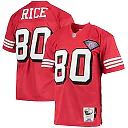 Zennovawear Men's San Francisco 49ers 1994 Jerry Rice Mitchell & Ness Scarlet Throwback Retired Player Jersey