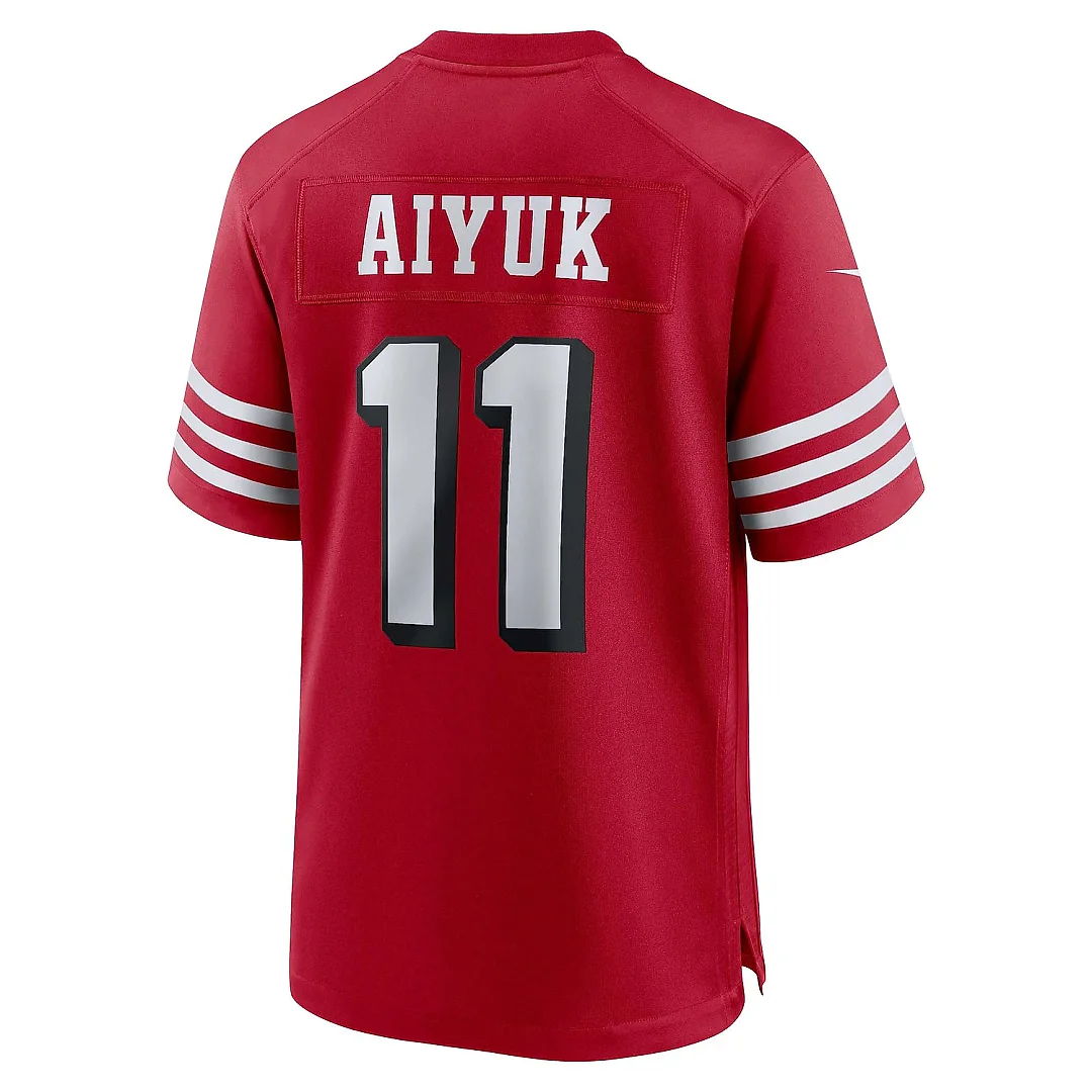 Zennovawear Men's San Francisco 49ers Brandon Aiyuk Scarlet Alternate Game Jersey