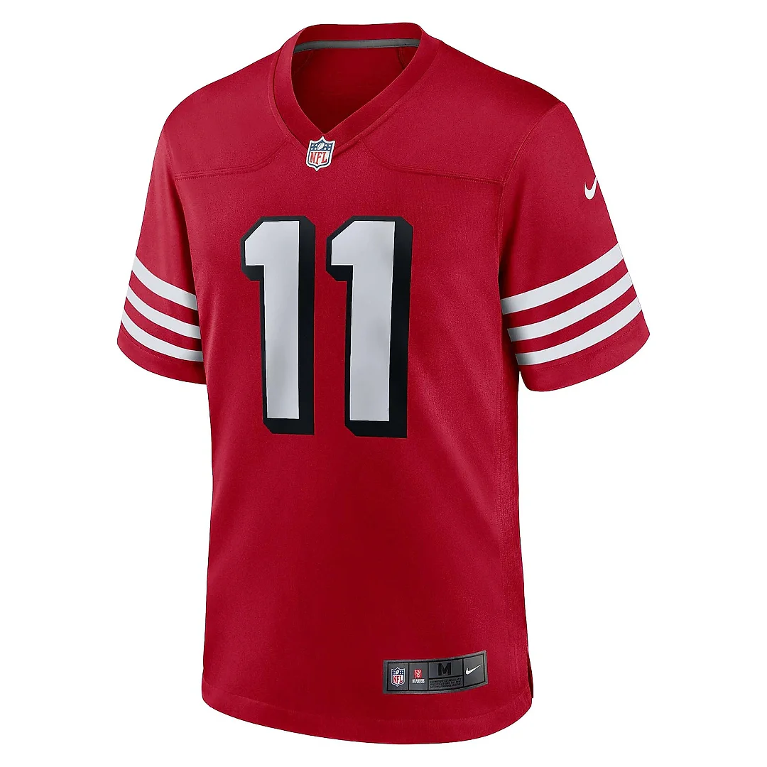 Zennovawear Men's San Francisco 49ers Brandon Aiyuk Scarlet Alternate Game Jersey
