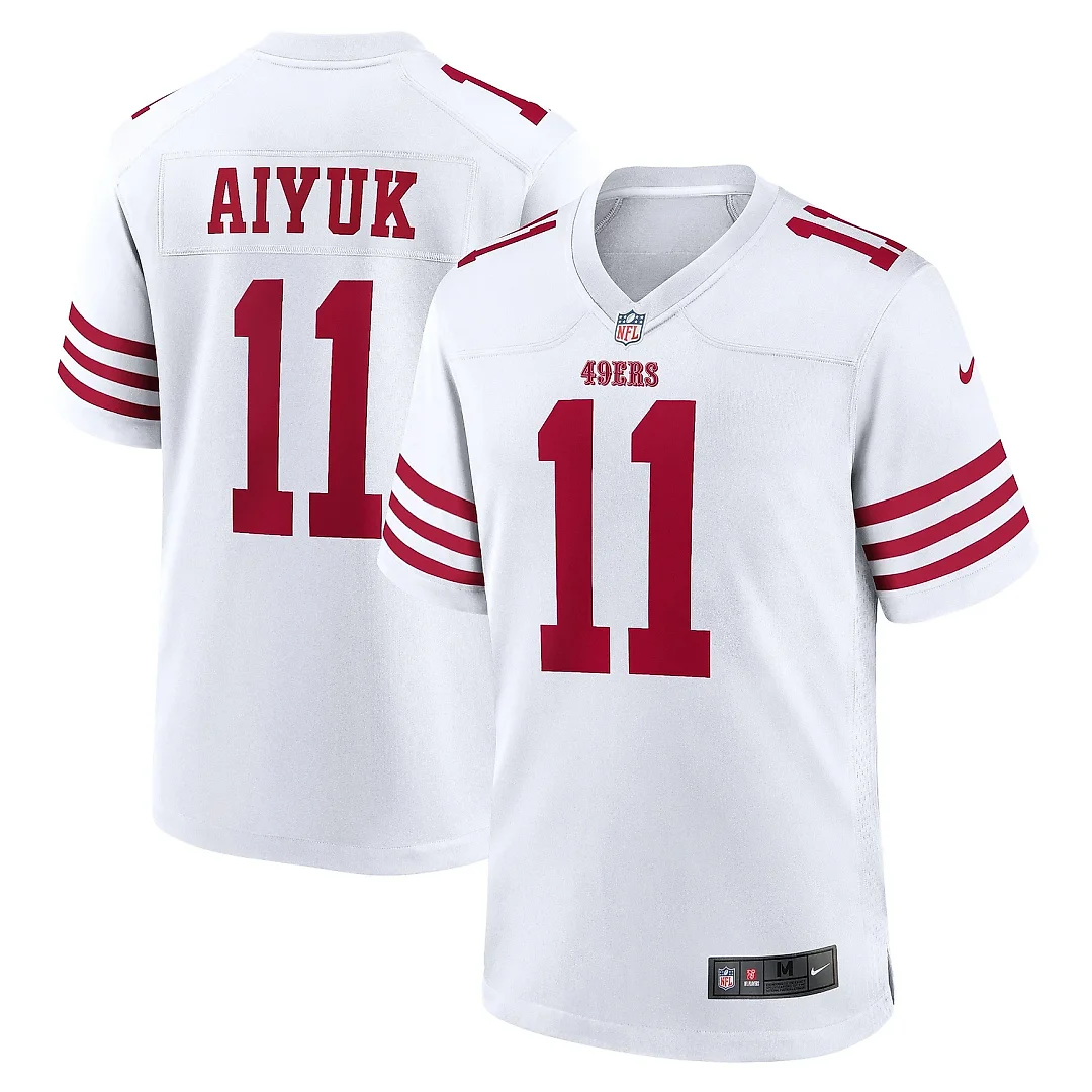Zennovawear Men's San Francisco 49ers Brandon Aiyuk White Player Game Jersey