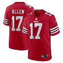 Zennovawear Men's San Francisco 49ers Brandon Allen Scarlet Game Jersey