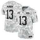 Zennovawear Men's San Francisco 49ers Brock Purdy Arctic Camo 2024 Salute to Service Limited Jersey
