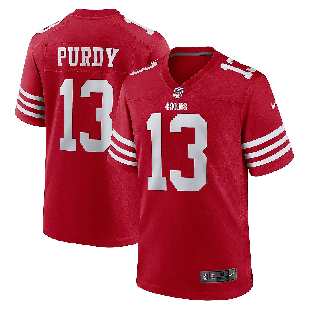 Zennovawear Men's San Francisco 49ers Brock Purdy Scarlet Game Player Jersey