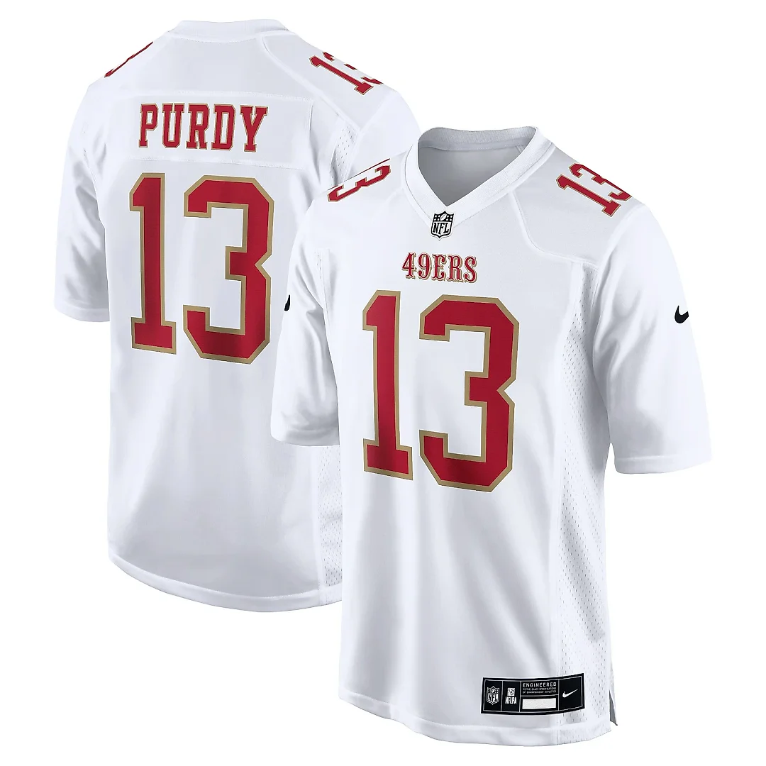 Zennovawear Men's San Francisco 49ers Brock Purdy Tundra White Fashion Game Jersey