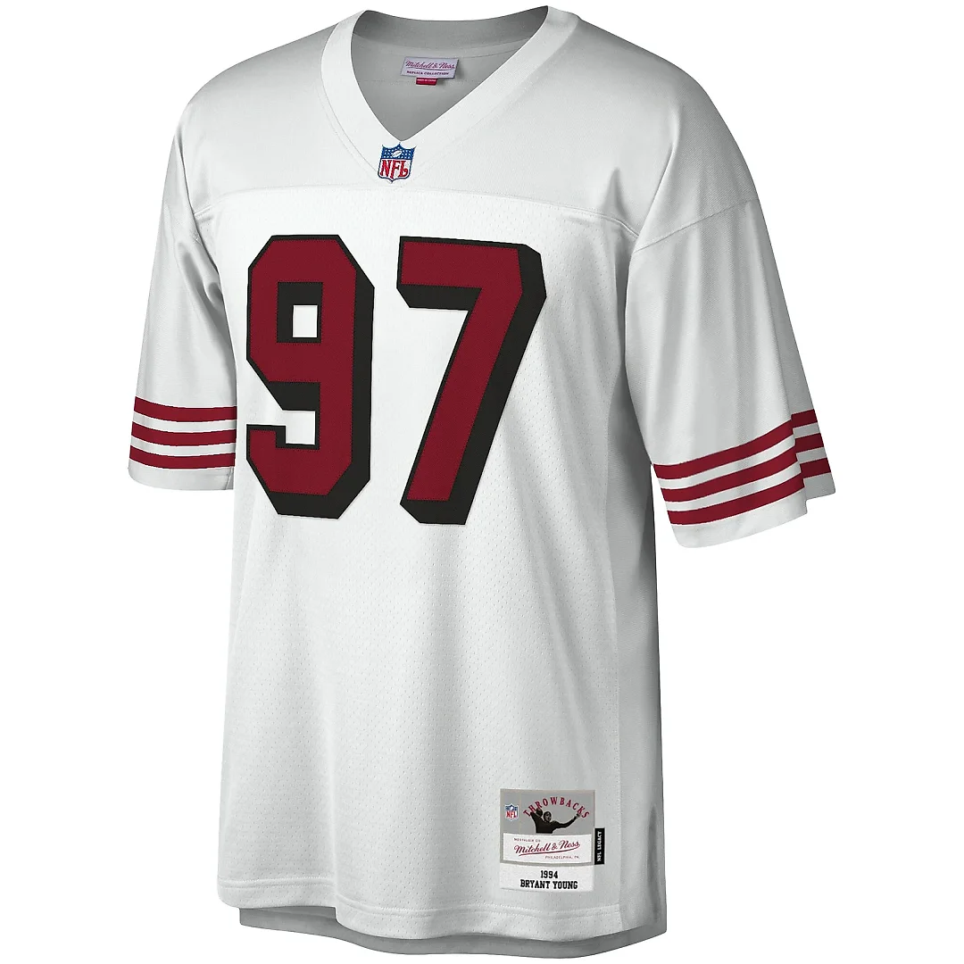 Zennovawear Men's San Francisco 49ers Bryant Young Mitchell & Ness White Legacy Jersey