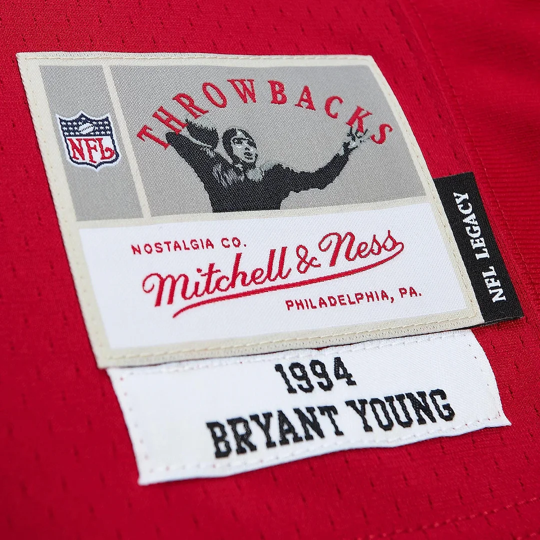 Zennovawear Men's San Francisco 49ers Bryant Young Mitchell & Ness Scarlet Legacy Jersey