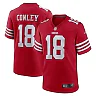 Zennovawear Men's San Francisco 49ers Chris Conley Scarlet Game Jersey