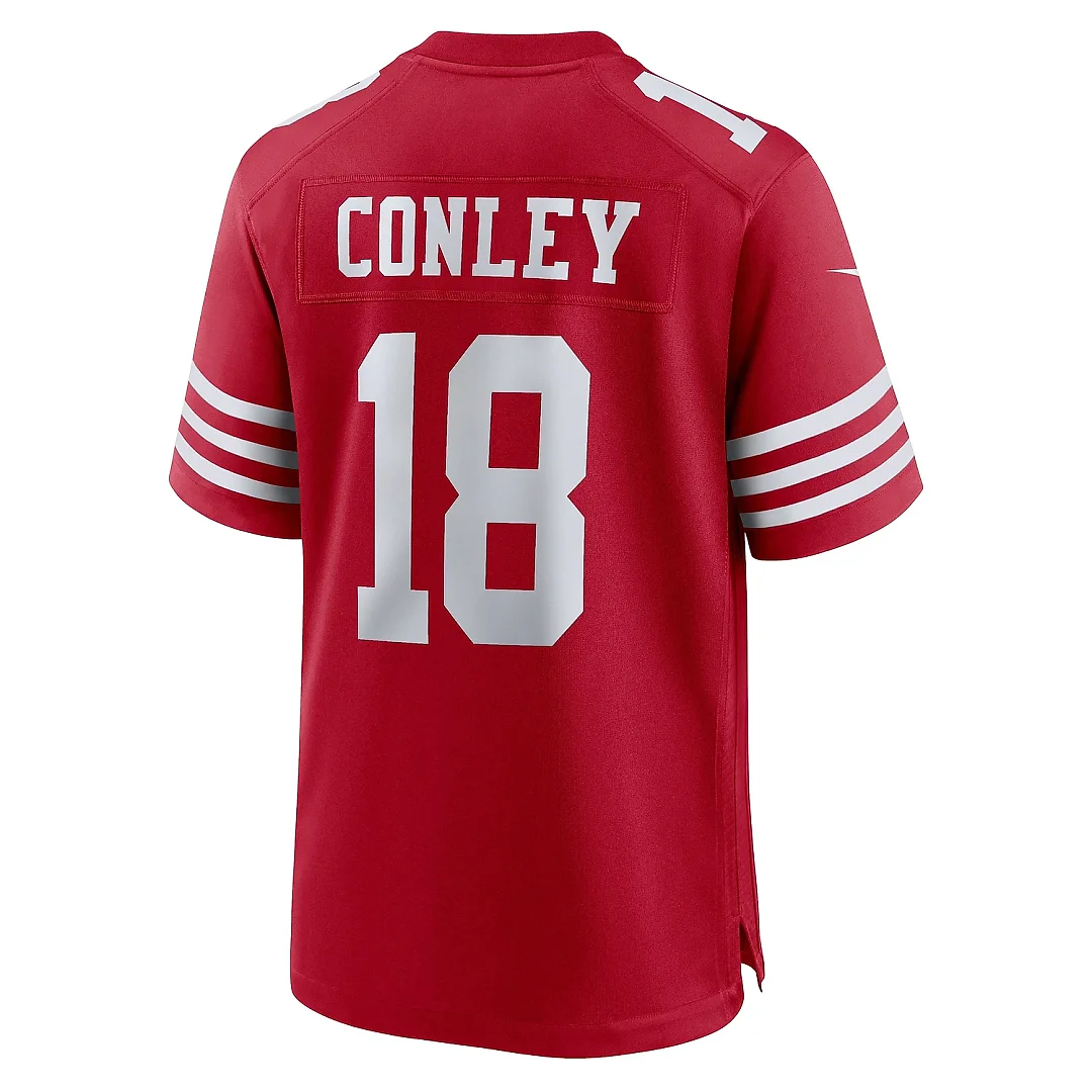Zennovawear Men's San Francisco 49ers Chris Conley Scarlet Game Jersey