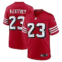 Zennovawear Men's San Francisco 49ers Christian McCaffrey Scarlet Alternate Game Player Jersey