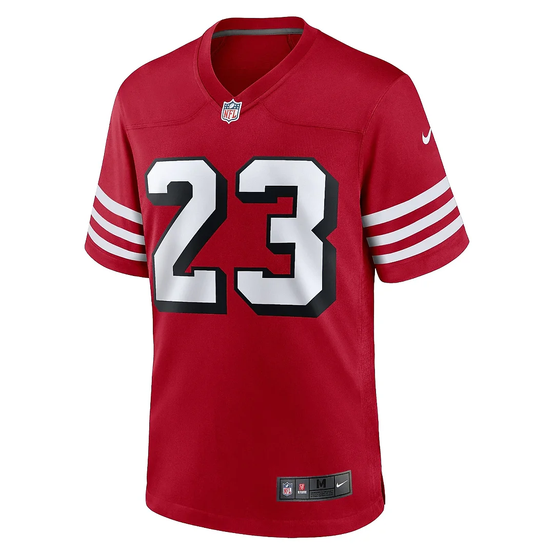 Zennovawear Men's San Francisco 49ers Christian McCaffrey Scarlet Alternate Game Player Jersey
