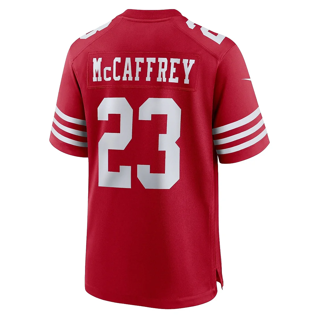 Zennovawear Men's San Francisco 49ers Christian McCaffrey Scarlet Game Player Jersey