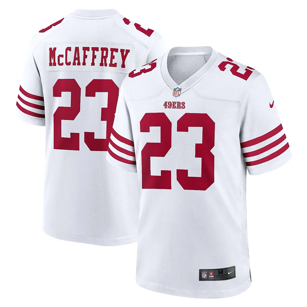 Zennovawear Men's San Francisco 49ers Christian McCaffrey White Game Player Jersey