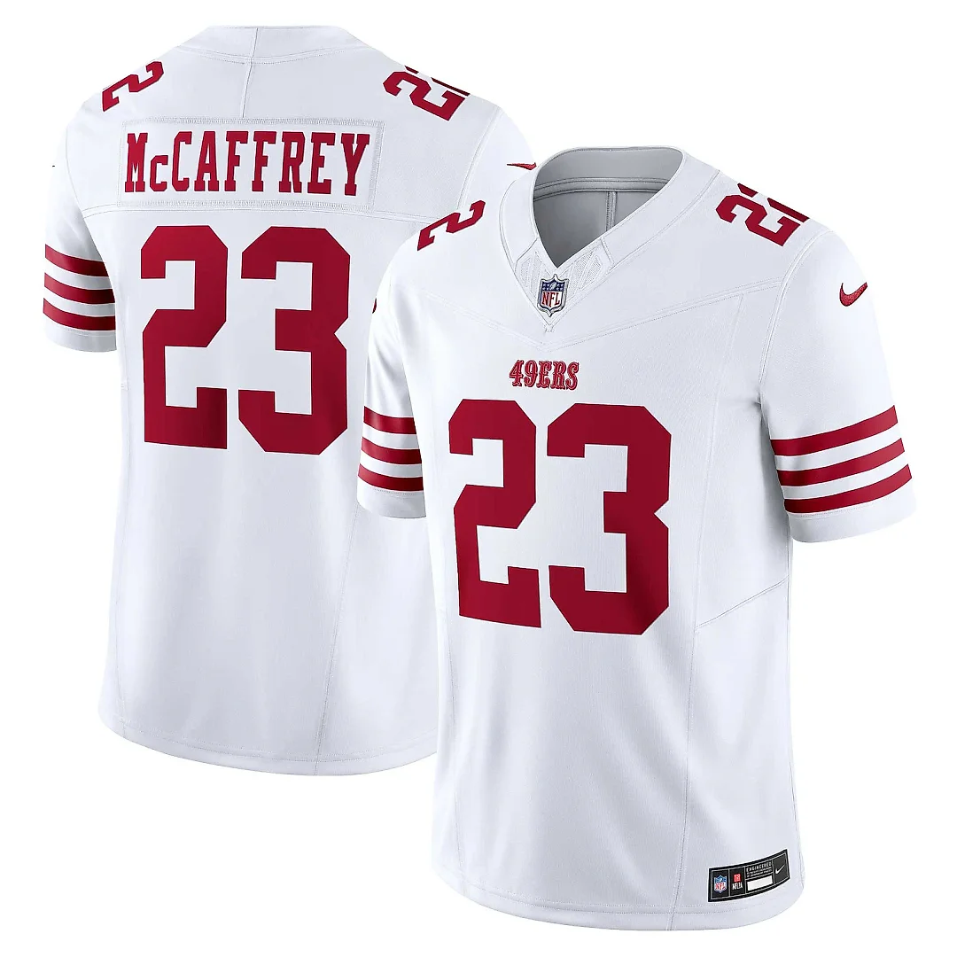 Zennovawear Men's San Francisco 49ers Christian McCaffrey White Vapor F.U.S.E. Limited Jersey