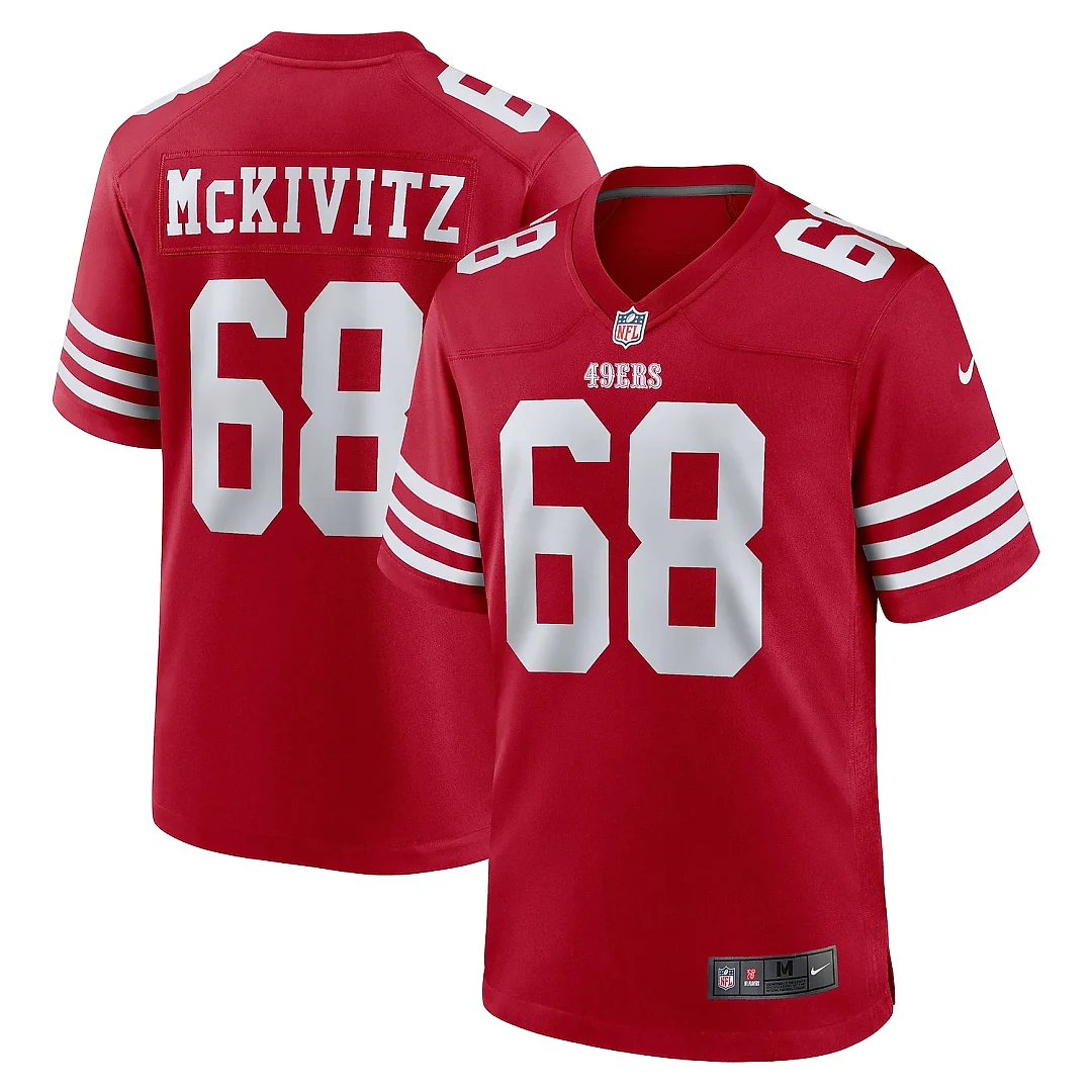 Zennovawear Men's San Francisco 49ers Colton McKivitz Scarlet Game Jersey