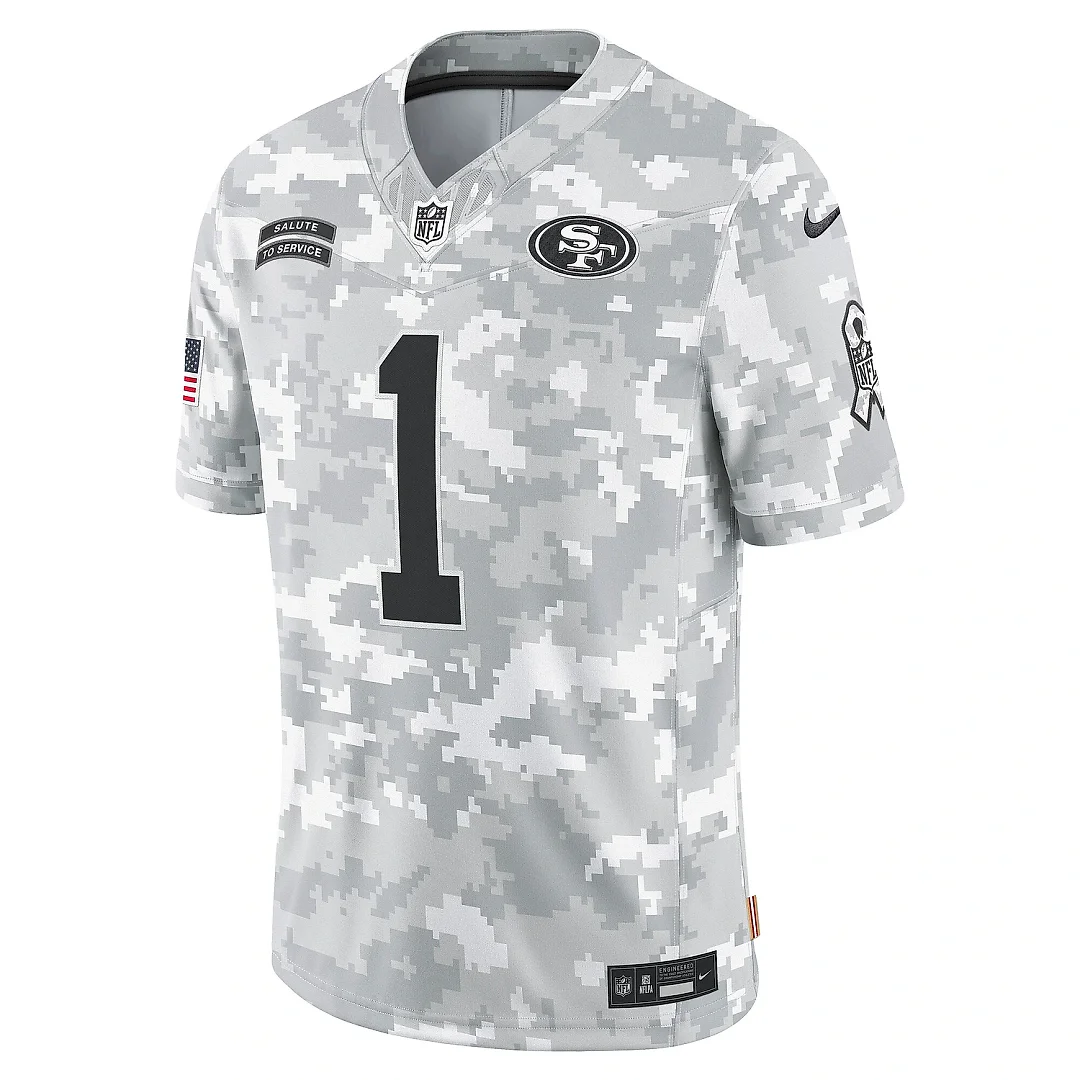 Zennovawear Men's San Francisco 49ers Deebo Samuel Sr Arctic Camo 2024 Salute to Service Limited Jersey