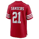 Zennovawear Men's San Francisco 49ers Deion Sanders Scarlet Team Retired Player Game Jersey