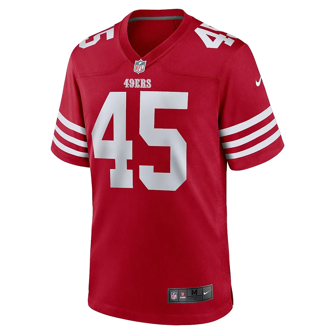 Zennovawear Men's San Francisco 49ers Demetrius Flannigan-Fowles Scarlet Game Jersey