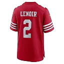 Zennovawear Men's San Francisco 49ers Deommodore Lenoir Scarlet Game Jersey