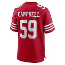 Zennovawear Men's San Francisco 49ers De'Vondre Campbell Scarlet Team Game Jersey