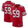 Zennovawear Men's San Francisco 49ers De'Vondre Campbell Scarlet Team Game Jersey