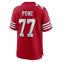 Zennovawear Men's San Francisco 49ers Dominick Puni Scarlet Team Game Jersey