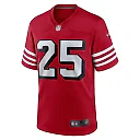 Zennovawear Men's San Francisco 49ers Elijah Mitchell Scarlet Alternate Team Game Jersey